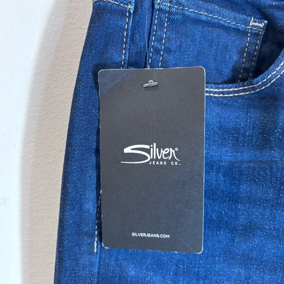 SILVER JEANS Sz 28 x 33 Avery Slim Boot Curvy Fit High Rise Dark Wash Jeans NEW - Picture 6 of 14